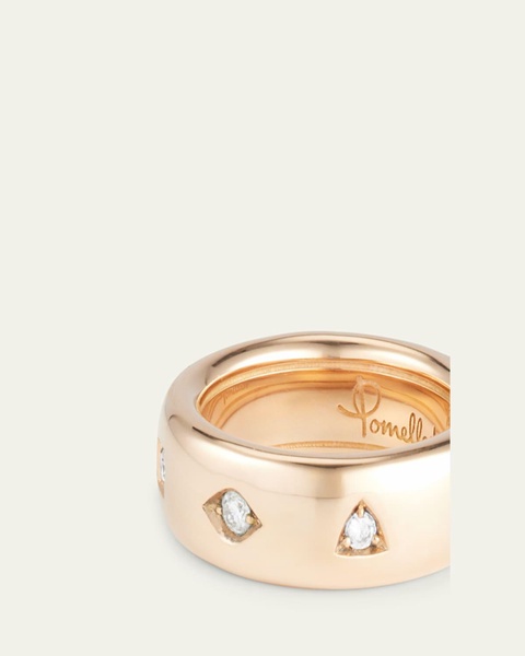 Iconica 18K Rose Gold Small Fancy Set Diamond Band Ring