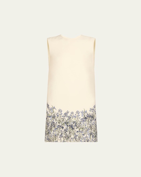Ani Floral Hem Wool Mini Dress