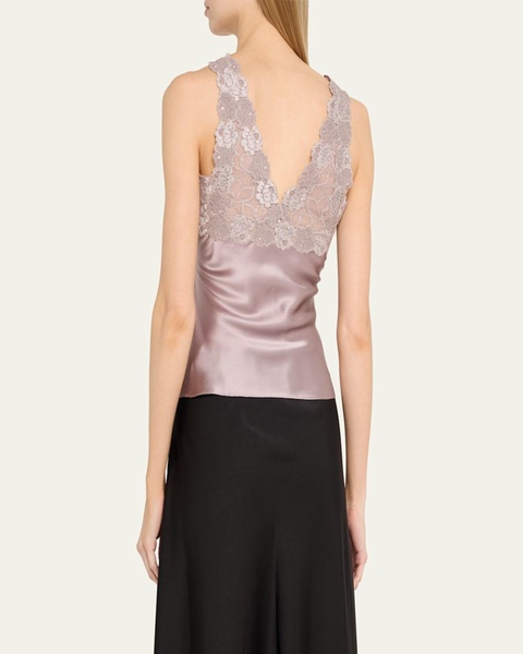 Rose Parfait Lace & Silk Tank