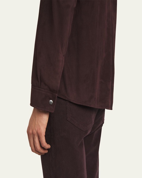 Men's Chinotto Suede Utility Overshirt