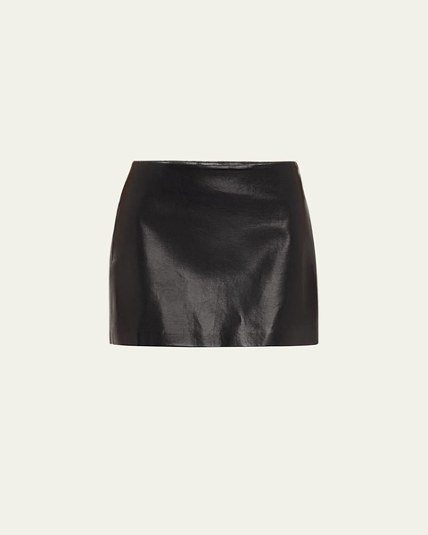 Agda Recycled Leather Mini Skirt