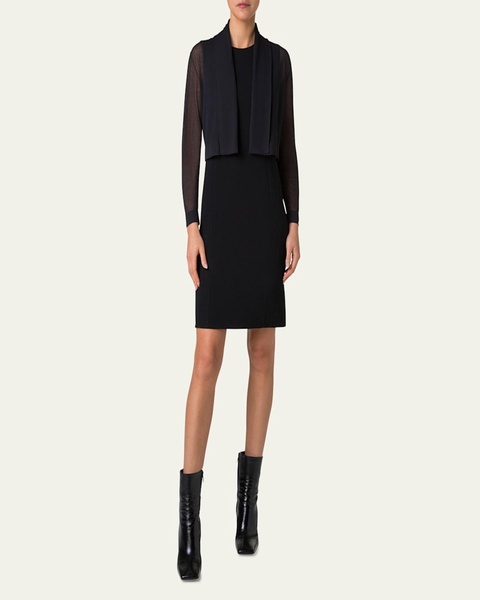 Shawl Sheer Cropped Cardigan