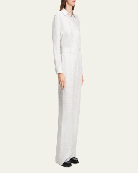 Houndstooth Classic Straight Trousers