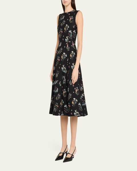 Eloise Floral-Print Sleeveless Midi Dress
