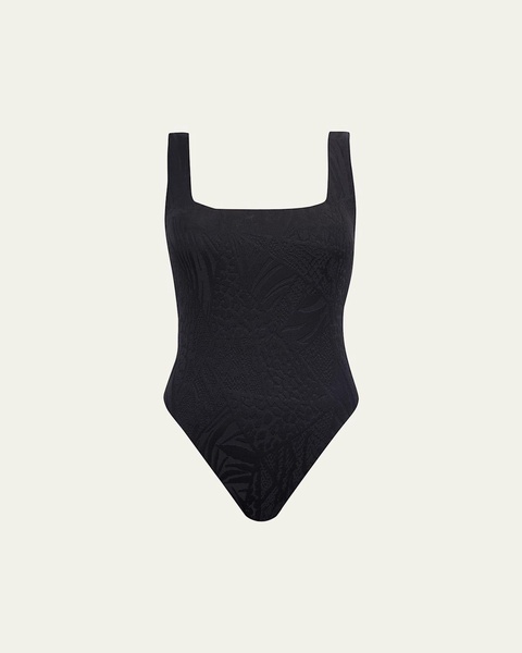 Vero Square-Neck One-Piece Swimsuit (DD-E Cup)