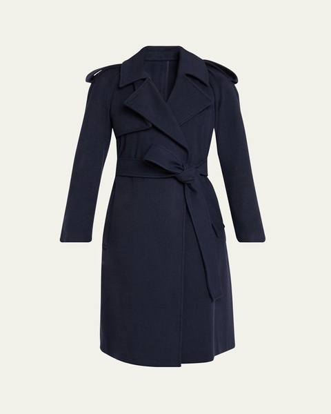 Belted Cashmere Trench Coat