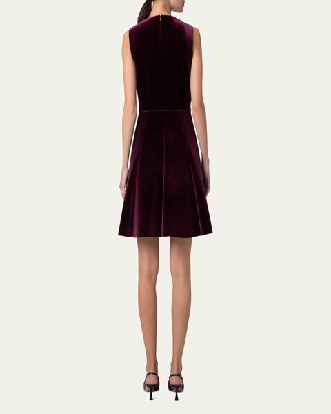 Velvet Flared Mini Dress