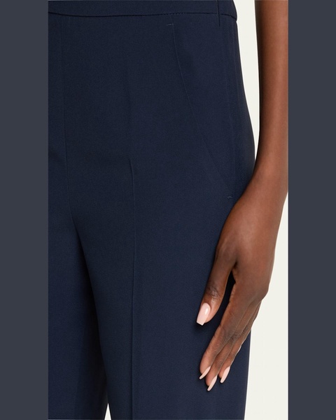 Chris Pleated Straight-Leg Pants