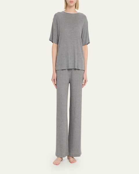 Soleil High-Rise Cropped Ribbed Pants