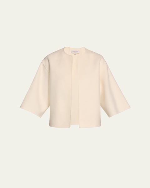 Open-Front Wool Kimono Jacket