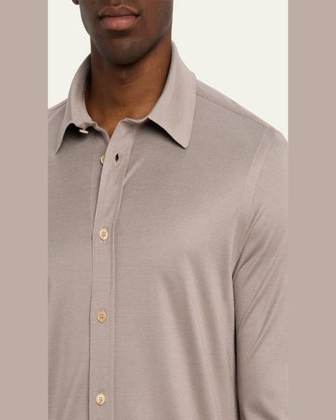 Men's Silk Pique Sport Shirt
