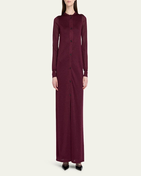 Long Lurex Knit Cardigan