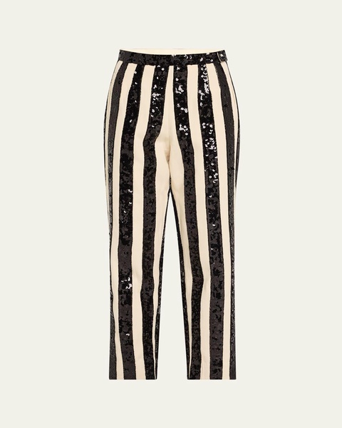 Grandstand Hall Stripe Sequined Trousers
