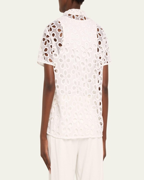 Primrose Floral Lace Button Down Shirt