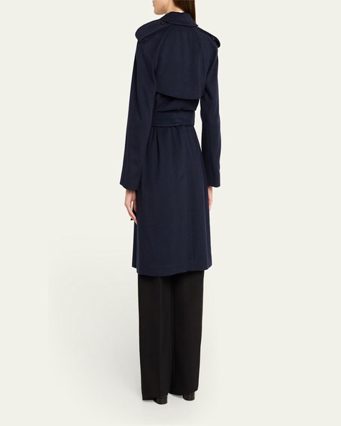 Belted Cashmere Trench Coat