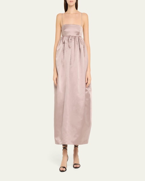 Liet Open-Back Duchess Satin Dress