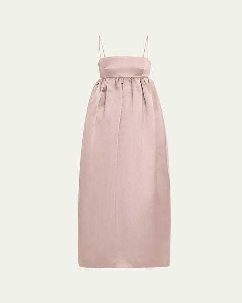Liet Open-Back Duchess Satin Dress