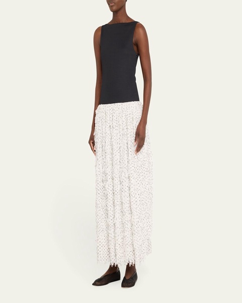 Juni Fringe Drop-Waist Midi Dress