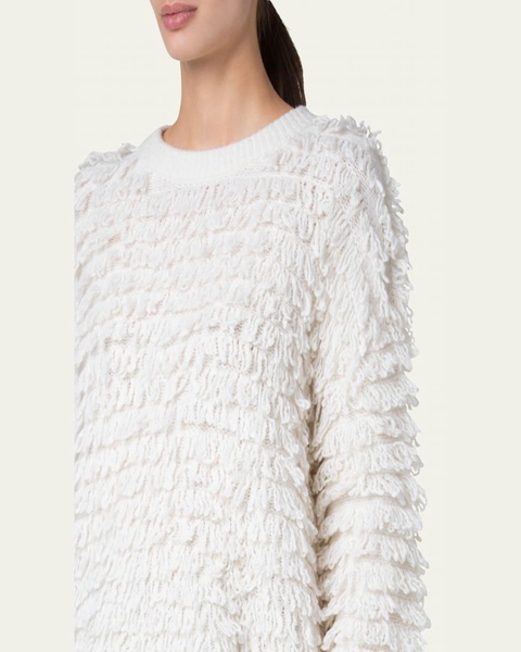 Cashmere and Wool Loops Knit Sweater