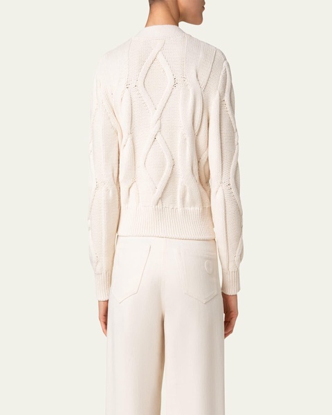 V-Neck Cable Cardigan