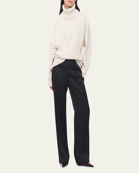 Oversized Luxe Cashmere Wool Turtleneck Sweater