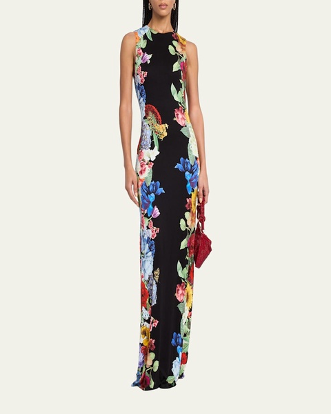 Delora Floral Sleeveless Maxi Dress