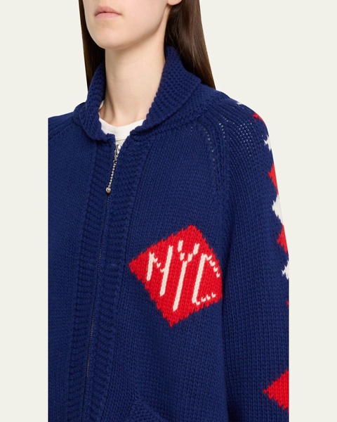 Diamond Corral Horse Merino Wool Cardigan