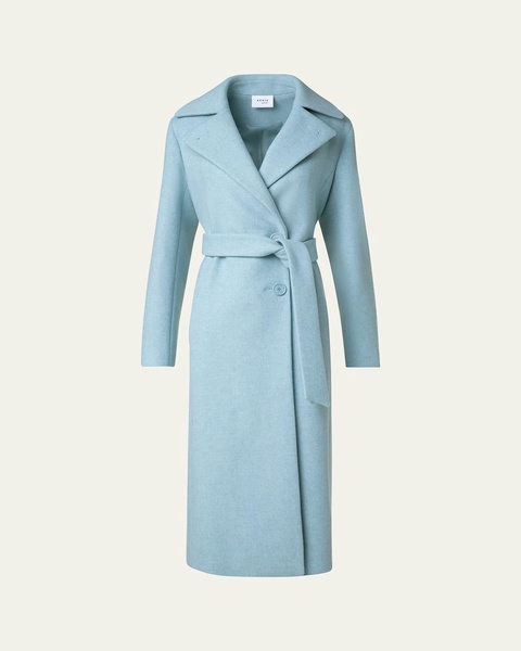 Long Belted Wool Coat