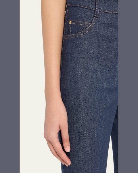 Crop Denim Skinny Leg Pants