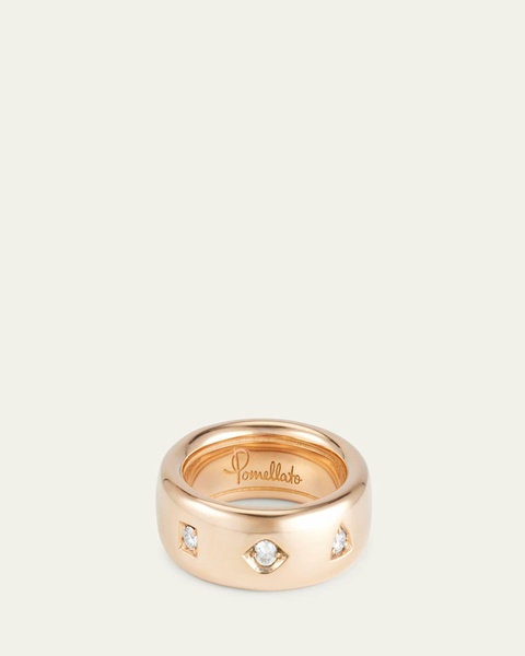 Iconica 18K Rose Gold Small Fancy Set Diamond Band Ring