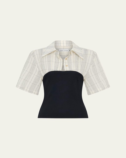 Wren Short-Sleeve Combo Top