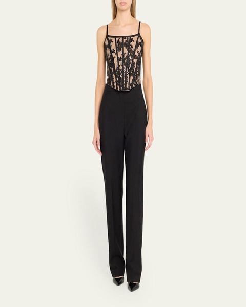 Cressida Floral Sequined Corset Top