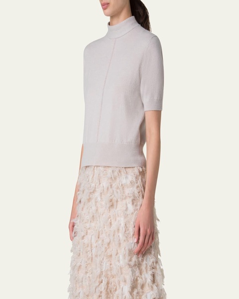 Mock Neck Cashmere Sweater