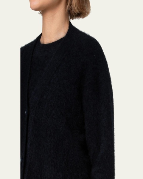 Boxy Brushed Cashmere Cardigan