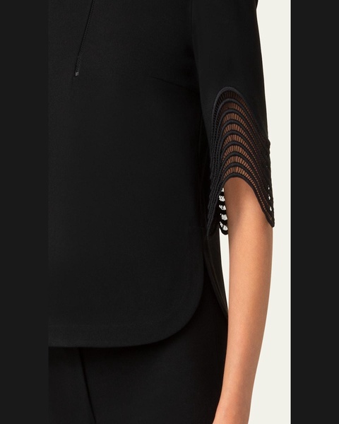 Waved Lace Borders Polo Jersey Shirt
