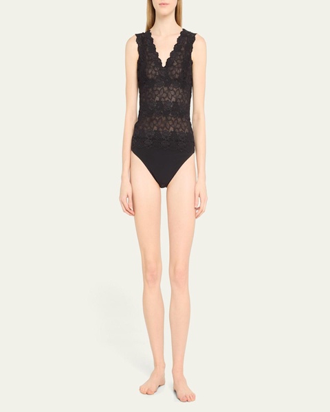 V-Neck Floral Lace Tank