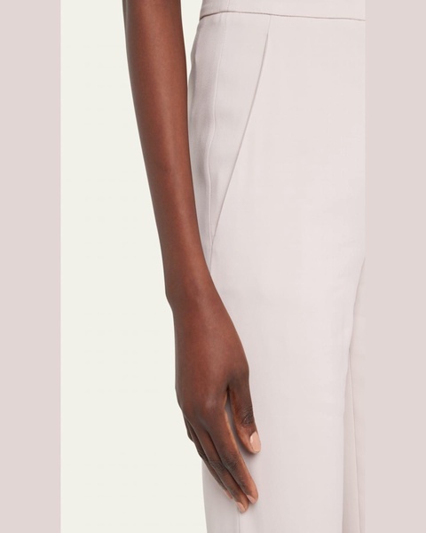 Viscose Cady Straight-Leg Trousers