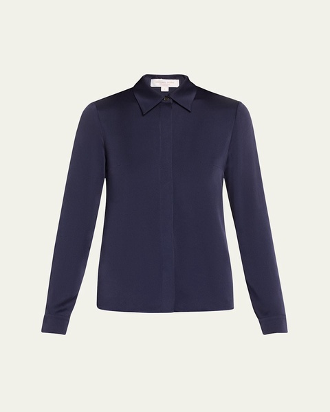 Hansen Charmeuse Button-Front Shirt