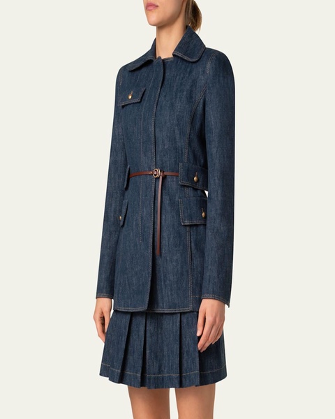Denim Belted Jacket