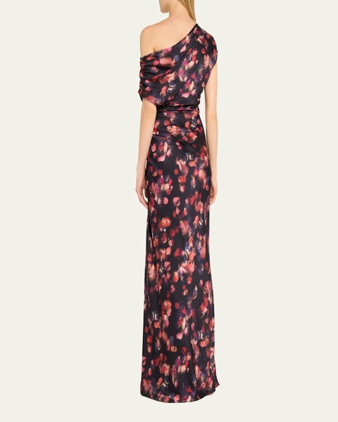 Draped Satin Poppy Gown