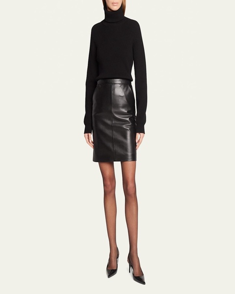 Cashmere Ribbed Turtleneck Sweater
