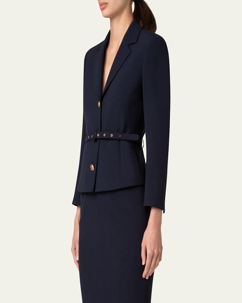 Belted Button Down Blazer