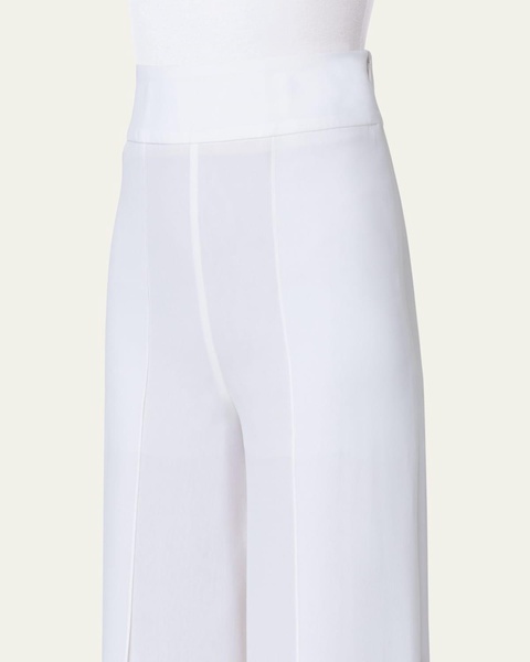 Fellia Silk Double Layer Wide-Leg Pants