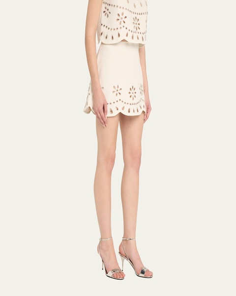 Etra Embellished Cut-Out Mini Skirt