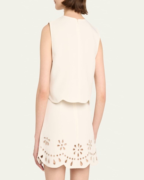 Tavy Embellished Cut-Out Crop Top