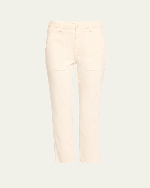 Straight Cropped Army Trousers