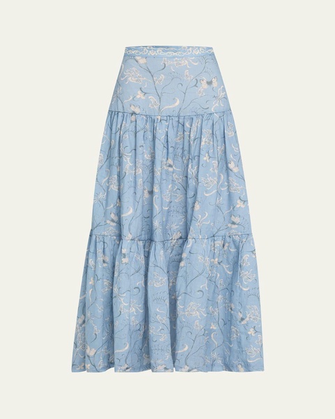 Lymanopoda Anis Linen Maxi Skirt