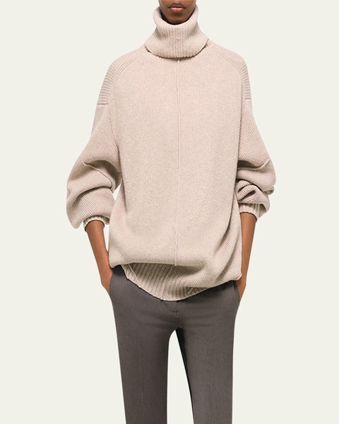 Apex Chunky Wool-Cashmere Turtleneck Sweater