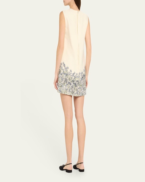 Ani Floral Hem Wool Mini Dress
