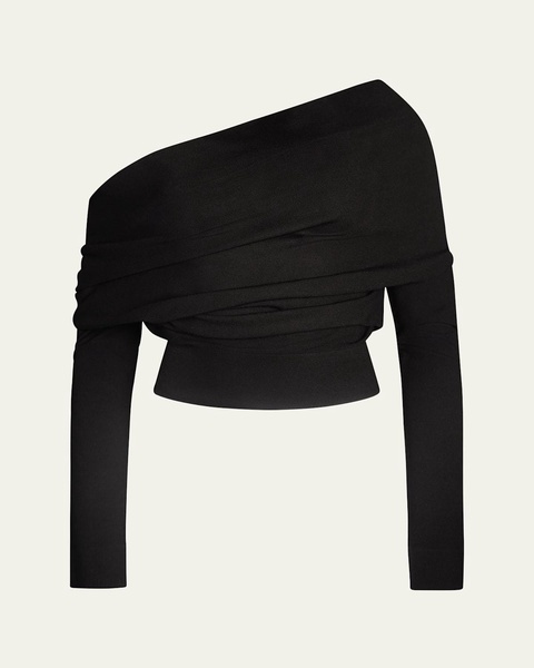 Paxi Off-The-Shoulder Cashmere Sweater